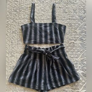 Two piece crop top and short set